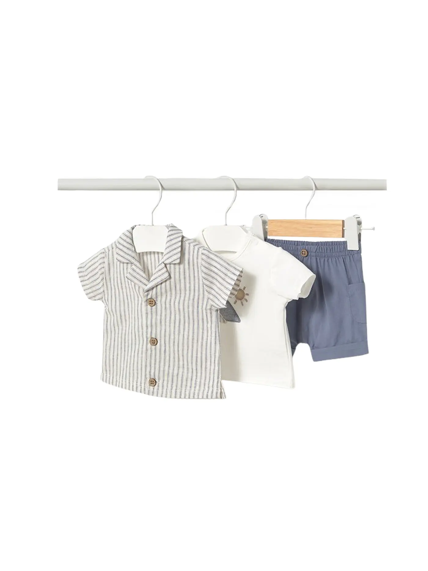 MAYORAL | Baby Garnitur-Set 3-teillig Hemd, T-Shirt und Shorts | 